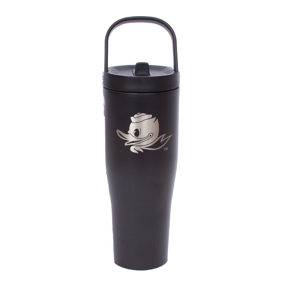 Fighting Duck, Neil, Black, Water Bottles, Home & Auto, Corkcicle, 30 ounce, Triple Wall, Easy Grip, Go Cup, 963919